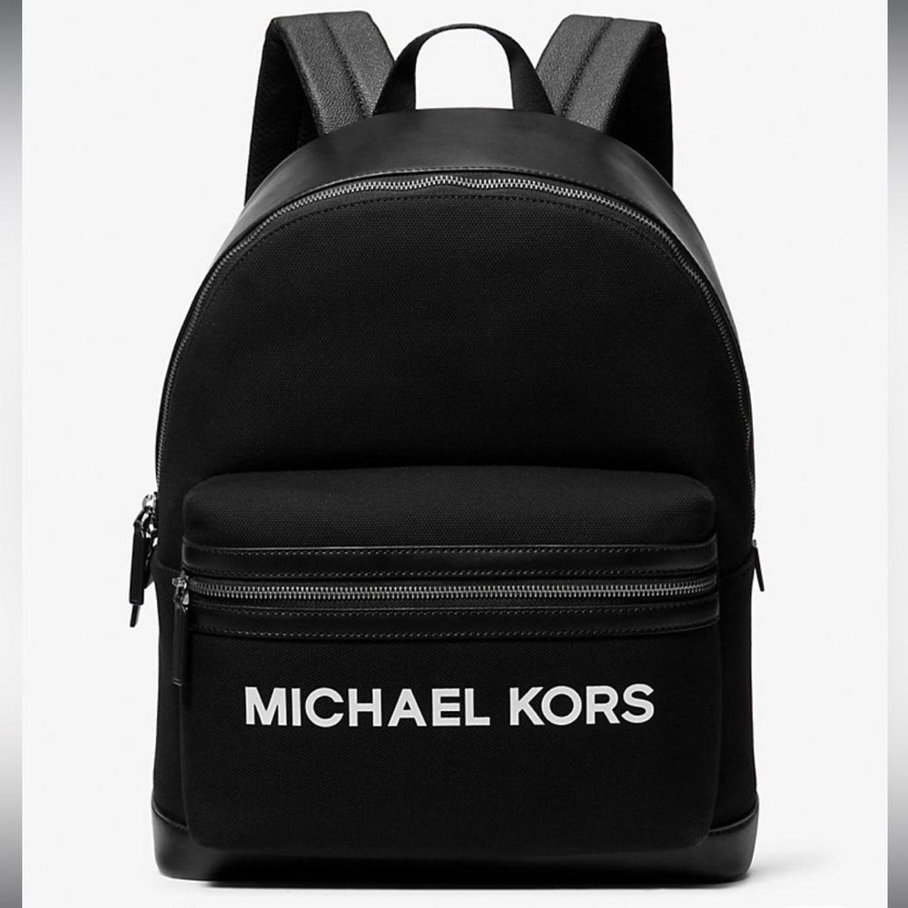 Michael Kors Cooper Canvas Black Backpack - Picture 2 of 5